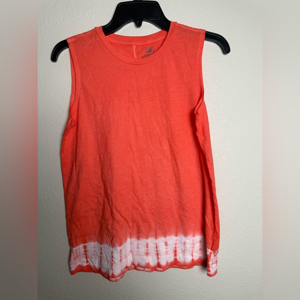 Athleta Girl Size XXl‎ 16yrs orange Tie Dye sleeveless tank top